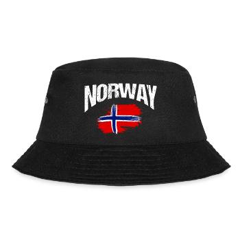 Norway Vacation Norge Fjords Travel Scandinavian - Bucket Hat - black - Front - Lela (165cm)