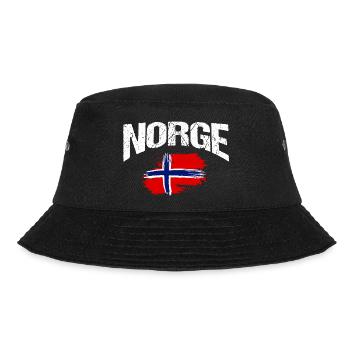 Norway Vacation Norge Fjords Travel Scandinavian - Bucket Hat - Schwarz - Vorne