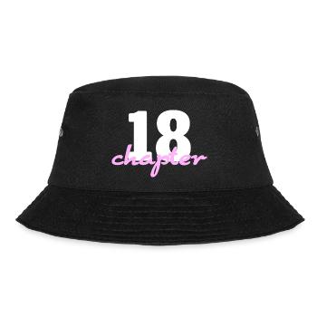 Chapter 18 - 18. Geburtstag Poster & Design - Bucket Hat - Schwarz - Vorne - Lela (165cm)
