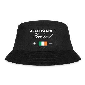 Aran Islands Ireland Coordinates Travel Souvenir - Bucket Hat - black - Front - Lela (165cm)
