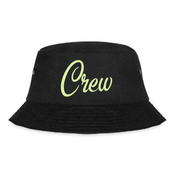 Crew Script Pastellgrün - Bucket Hat - Schwarz - Vorne