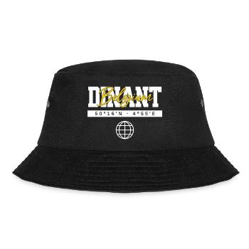 Dinant Belgien Koordinaten Reise Souvenir - Bucket Hat - Schwarz - Vorne