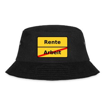Arbeit Rente NEU - Bucket Hat - Schwarz - Vorne - Lela (165cm)
