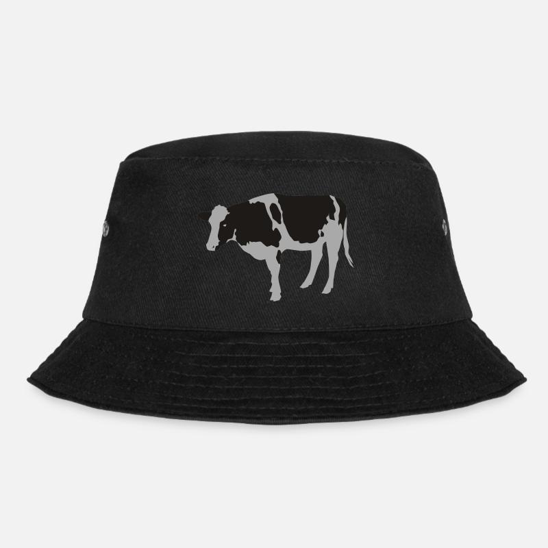 cow - Bucket Hat - black