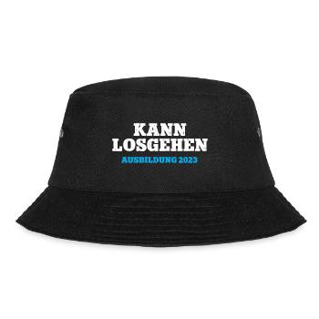 Kann Losgehen Ausbildung 2023 Ausbildungsstart 23 - Bucket Hat - Schwarz - Vorne - Lela (165cm)