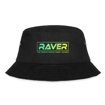 Raver Techno Rave Festival Electro Music - Bucket Hat - black - Front - Lela (165cm)