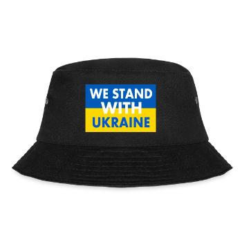We stand with ukraine - Bucket Hat - Schwarz - Vorne - Lela (165cm)