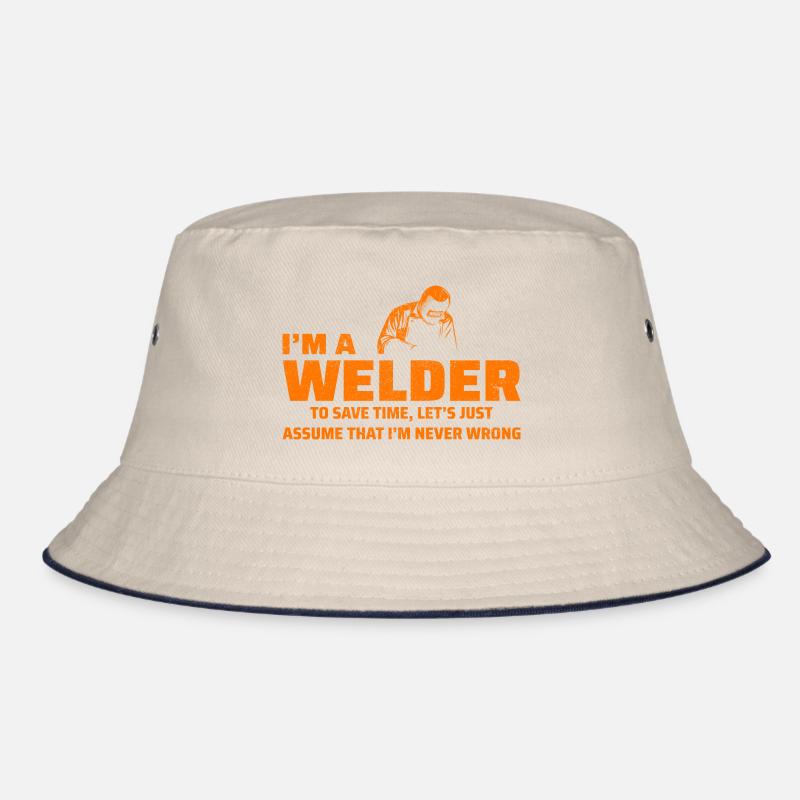 Welding Welder Metal Construction Ironworker Bucket Hat