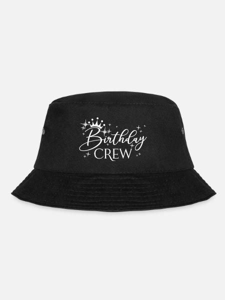 Birthday Crew Matching Gruppe Geburtstagsfeier Outfit - Bucket Hat - Schwarz