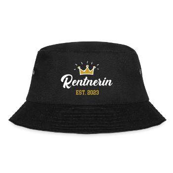 Rente 2023 Rentnerin Ruhestand Pensionierung - Bucket Hat - Schwarz - Vorne - Lela (165cm)
