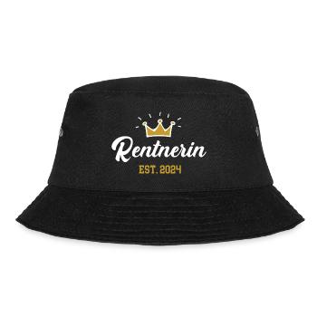 Rentnerin 2024 Rentenbeginn Rente 24 Ruhestand - Bucket Hat - Schwarz - Vorne - Lela (165cm)