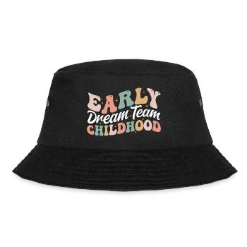 Frühkindliches Dreamteam Kindertagesstätte Erzieher-Crew - Bucket Hat - Schwarz - Vorne - Lela (165cm)