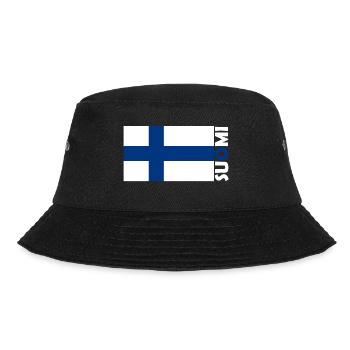 Flag Suomi Finland Finnish Scandinavia - Bucket Hat - black - Front - Lela (165cm)