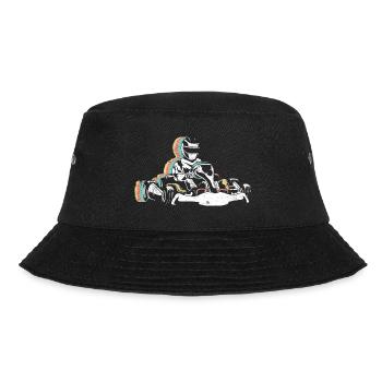 Gokart Retro Kart - Bucket Hat - Schwarz - Vorne - Lela (165cm)