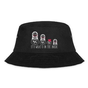 Russian Matryoshka Doll Saying Heart - Bucket Hat - black - Front - Lela (165cm)