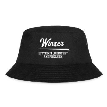 Winzer Meister Prüfung Bestanden Ausbildung Wein - Bucket Hat - Schwarz - Vorne - Lela (165cm)