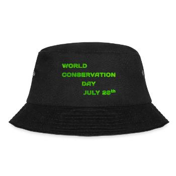 World Conservation Day "green" - Bucket Hat - black - Front - Lela (165cm)