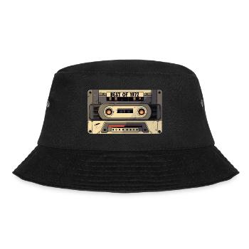 Best of 1972 - Cassette 1972 - Born In 1972 Gift - Bucket Hat - black - Front - Lela (165cm)