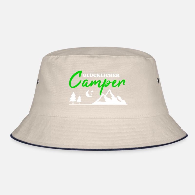 Happy Camper Camping Men Gift Funny Bucket Hat