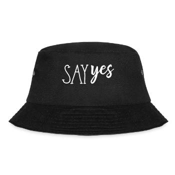 Say yes - Bucket Hat - black - Front - Lela (165cm)