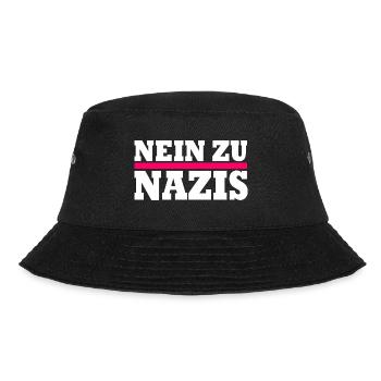 Nein zu nazis - Bucket Hat - Schwarz - Vorne - Lela (165cm)