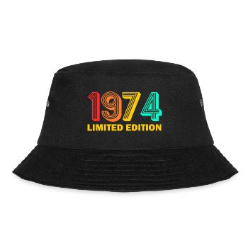 1974 born Born 1974 Gift Birthday - Bucket Hat - black - Front - Lela (165cm)