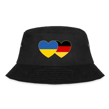 Ukraine Germany Heart Flag - Bucket Hat - black - Front - Lela (165cm)