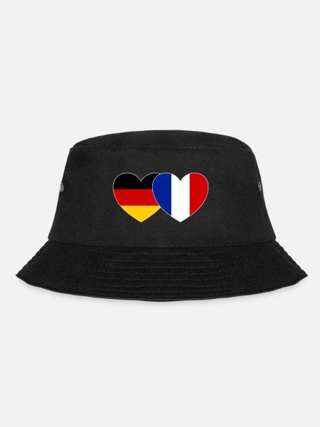 Allemagne France Drapeau Cœur - Bob - noir