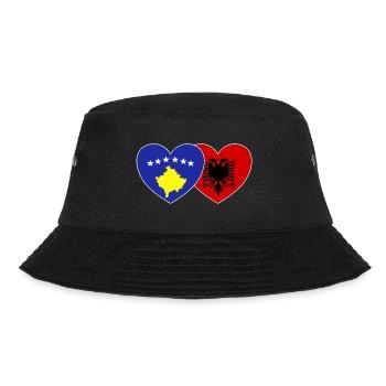 Kosovo Albanie Drapeau Cœur - Bob - noir - Devant - Lela (165cm)