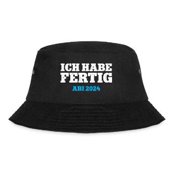 Abi 2024 Schulabschluss Abitur Abschluss Erledigt - Bucket Hat - Schwarz - Vorne - Lela (165cm)