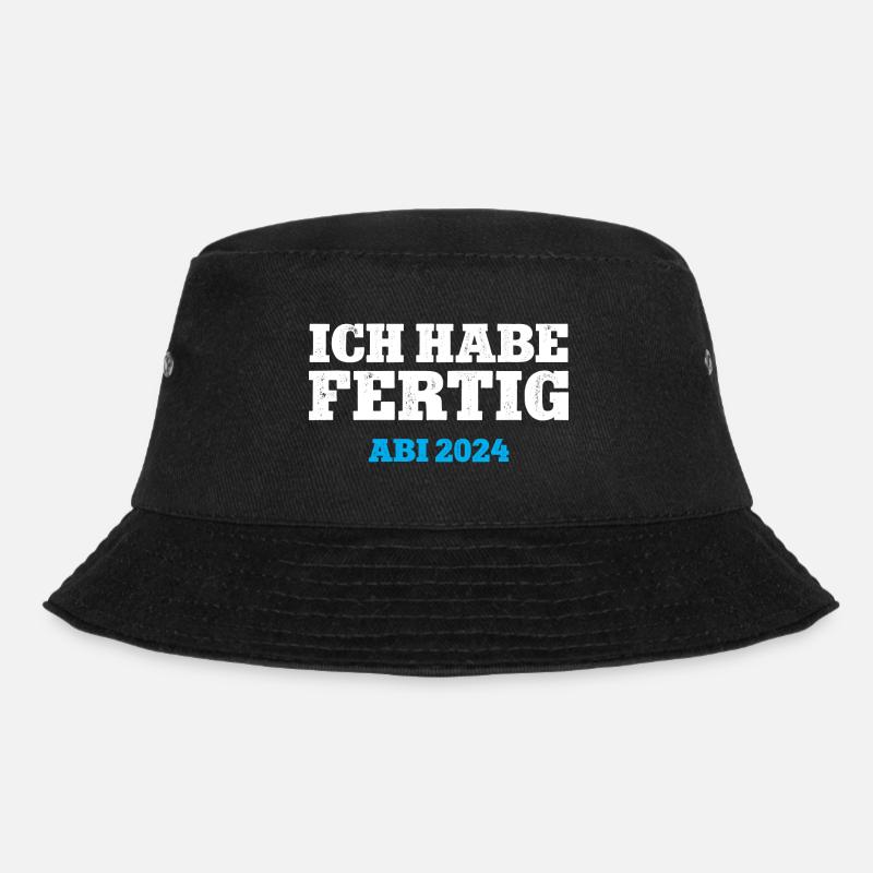 Abi 2024 Schulabschluss Abitur Abschluss Erledigt - Bucket Hat - Schwarz