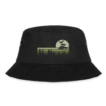 Bäume Tierwelt Natur Berge Abenteuer Wald - Bucket Hat - Schwarz - Vorne - Lela (165cm)
