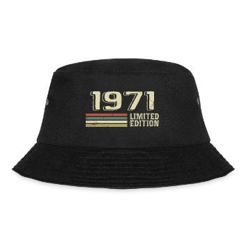 Born in 1971 Birthday 1971 Vintage 1971 - Bucket Hat - black - Front - Lela (165cm)