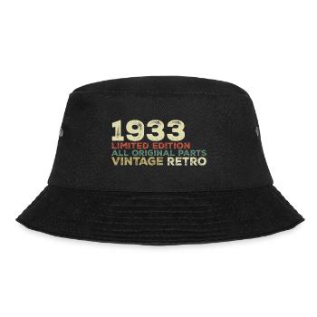 1933 Born Vintage 1933 Retro Birthday Gift - Bucket Hat - black - Front - Lela (165cm)