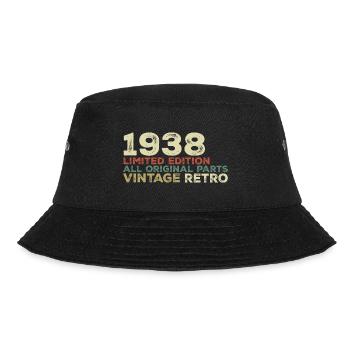 1938 Born Vintage 1938 Retro Birthday Gift - Bucket Hat - black - Front - Lela (165cm)