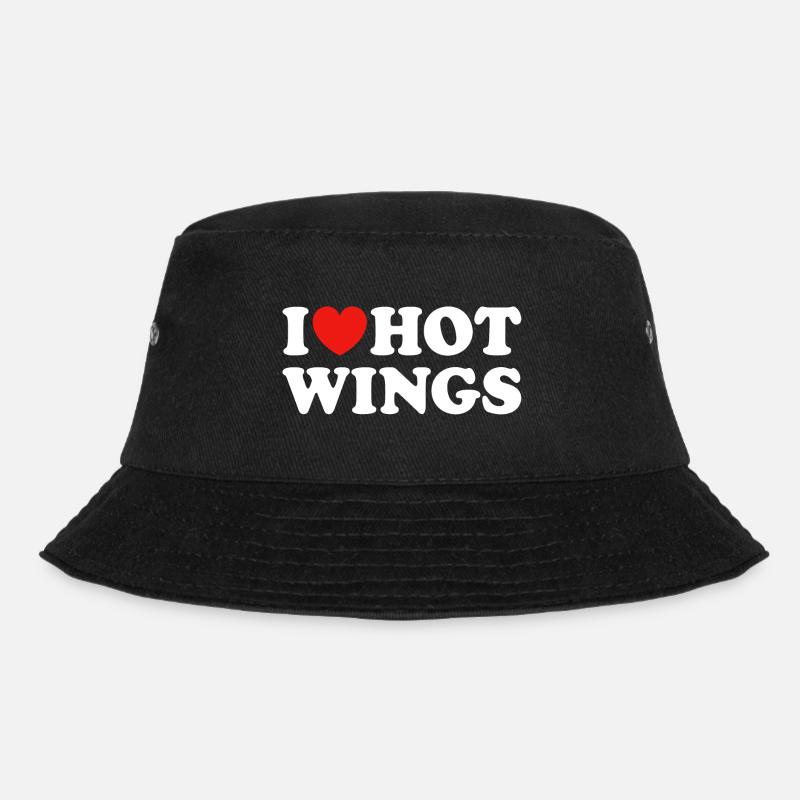 I love Hot Wings Chicken Wings - Bucket Hat - Schwarz