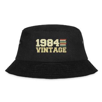 1984 Birthday Gift 1984 Vintage 1984 Gift - Bucket Hat - black - Front - Lela (165cm)