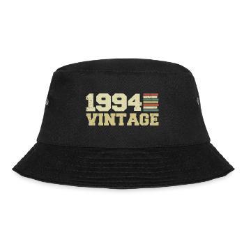 Geschenk 1994 Geburtstagsgeschenk 1994 Jahrgang 1994 - Bucket Hat - Schwarz - Vorne - Lela (165cm)