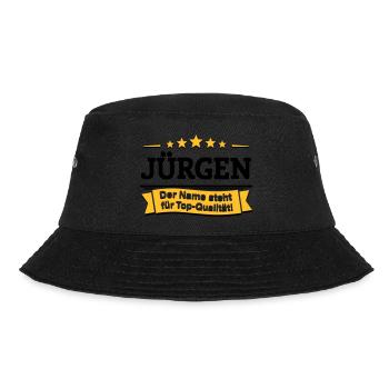 Jürgen – Der Name steht für Top-Qualität! - Bucket Hat - Schwarz - Vorne - Lela (165cm)