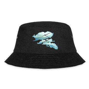 Wolkenstraße Segelflieger Geschenk - Bucket Hat - Schwarz - Vorne - Lela (165cm)