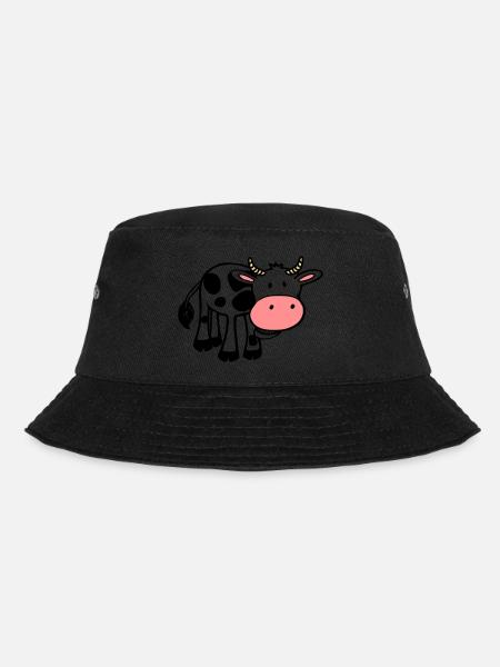 cow - Bucket Hat - black
