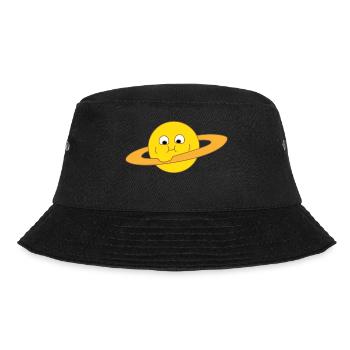 Dicker Saturn - Bucket Hat - Schwarz - Vorne - Lela (165cm)