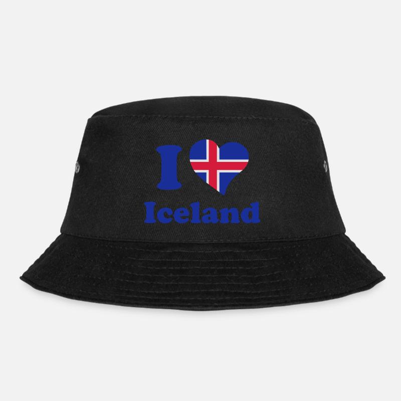 I love Iceland - Bucket Hat - black