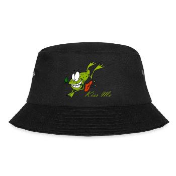 Der Kiss Me Frosch - Bucket Hat - Schwarz - Vorne - Lela (165cm)