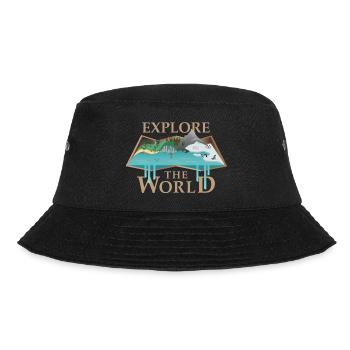 Map & Animals (Explore) - Bucket Hat - black - Front - Lela (165cm)