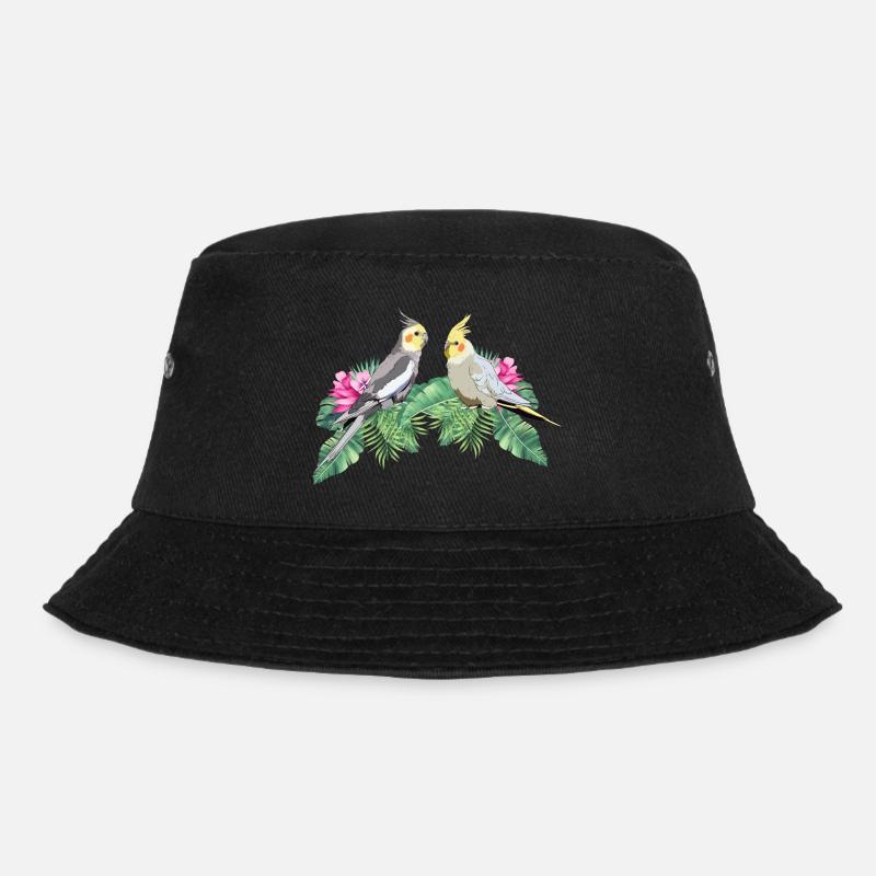 Nymphensittich Sittich Wellensittich - Bucket Hat - Schwarz