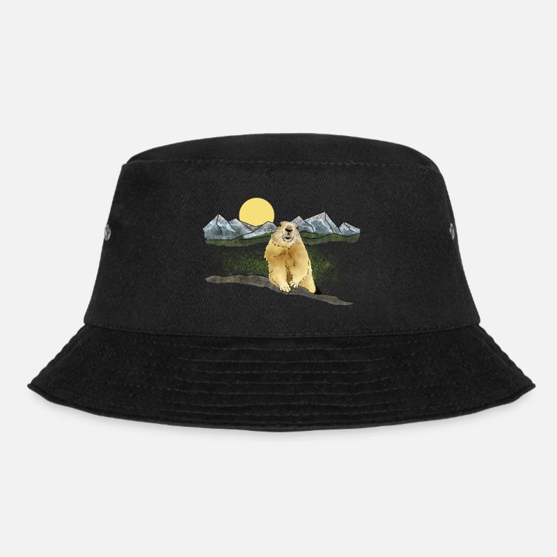 Marmotte, Montagnes, Soleil - Bob - noir