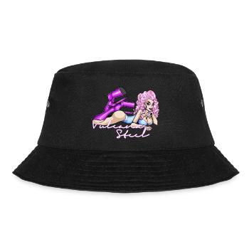 VULCANA STEEL WHITE LETTERS - Bucket Hat - Schwarz - Vorne - Lela (165cm)