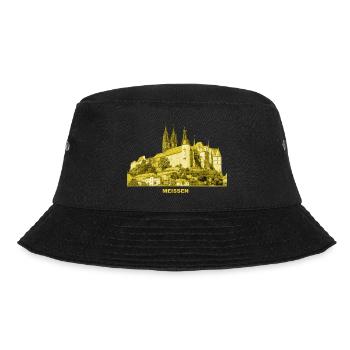 Meissen Burg Sachsen Porzellan Böttger Elbe Wein - Bucket Hat - Schwarz - Vorne - Lela (165cm)