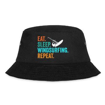 Windsurfing Surfing Surfer Gift - Bucket Hat - black - Front - Lela (165cm)